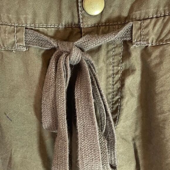Anthro Hei Hei Khaki Brown Cotton Cargo Pant Sz 0 - Picture 4 of 7